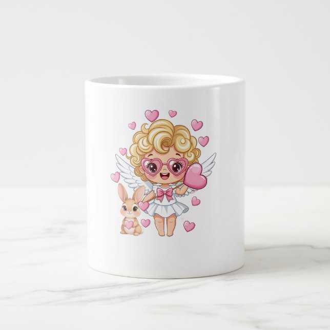 Cupid and Bunny Dance Jumbo Mugg (Framsidan)