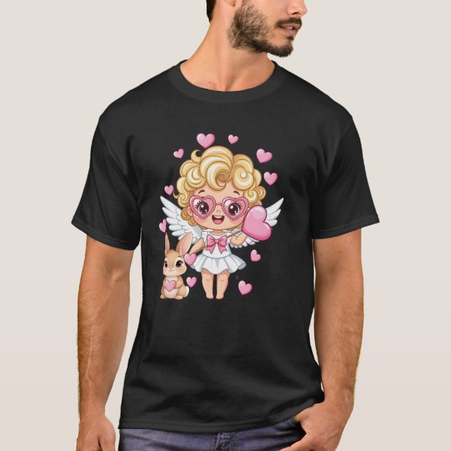 Cupid and Bunny Dance T Shirt (Framsida)