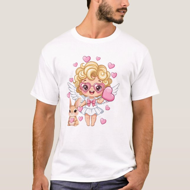 Cupid and Bunny Dance T Shirt (Framsida)