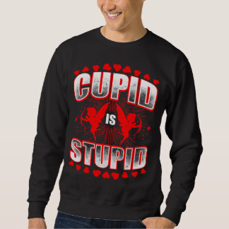 Cupid är en stupid gåva lång ärmad tröja