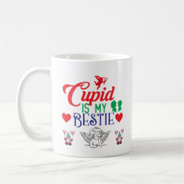 Cupid är mitt Bestie Romantic Valentine-Trendig Kaffemugg
