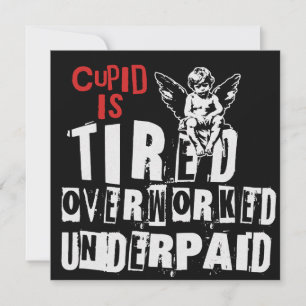 Cupid är trött julkort