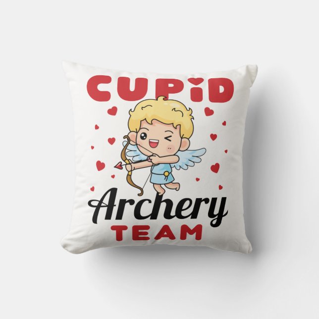 Cupid Archery Team Cute Valentine Day Kudde (Framsida)