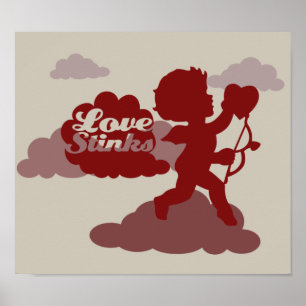 Cupid Art mot Valentines day Poster