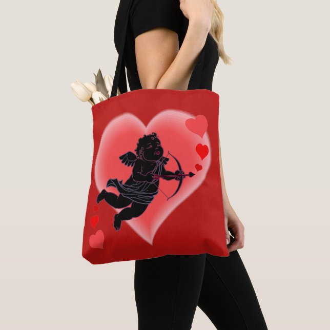 Cupid Bags Valentines Cupid Tote bags personalize Tygkasse (Närbild)