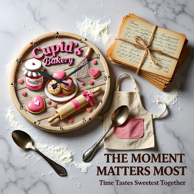 Cupid Bakery Sweetheart Köket Stor Klocka (Skapare uppladdad)