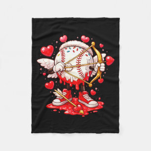 Cupid Baseball Drip Glassapparlads Ung Pojke Val Fleecefilt