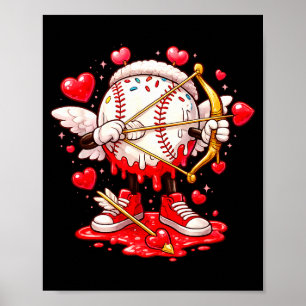 Cupid Baseboll Dropp Glasskläder Ung Pojke Val Poster