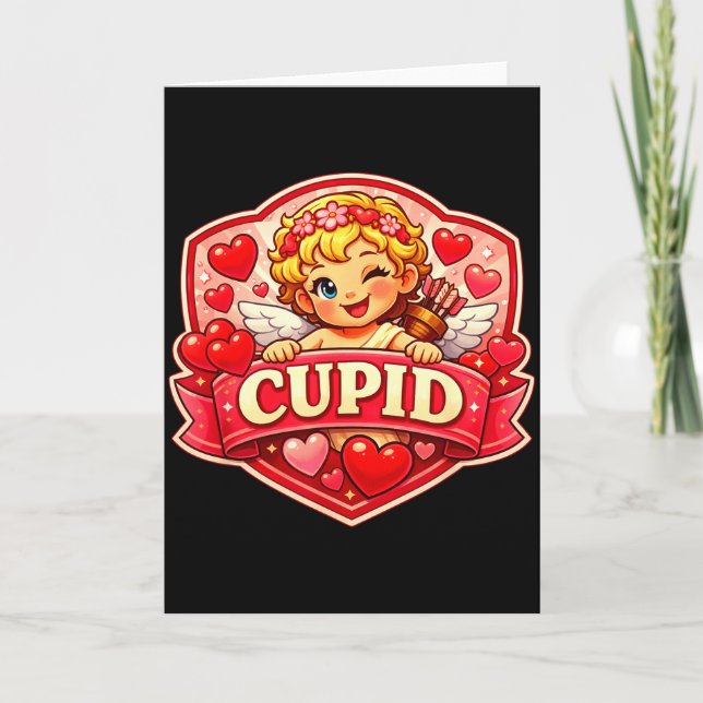 Cupid Blonde Valentine  Kort (Framsida)