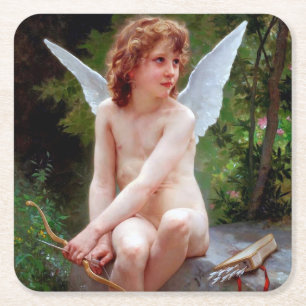 Cupid, Bouguereau Underlägg Papper Kvadrat