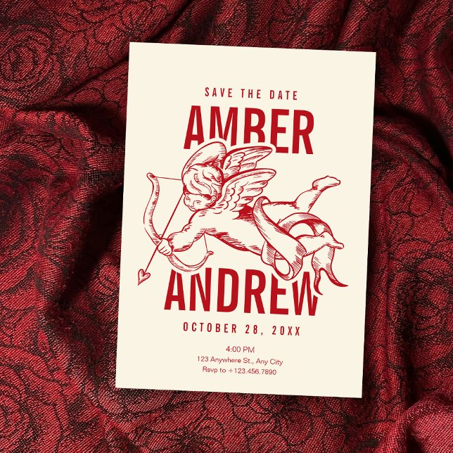 Cupid bröllop spara datumet (Skapare uppladdad)