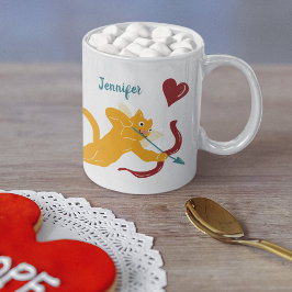 Cupid Cats Valentine Day Personlig Kaffemugg