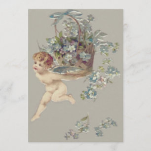 Cupid Cherub Angel Glöm-Me-Not Inbjudningar
