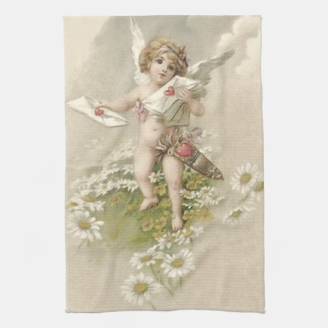 Cupid Cherub Angel Valentine Daisy Kökshandduk (Vertikal)