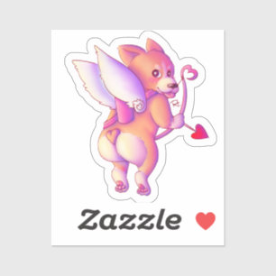 Cupid Corgi Klistermärken