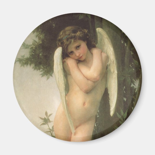 Cupid (Cupidon) Angel Porträtt av Bouguereau Magnet (Framsidan)