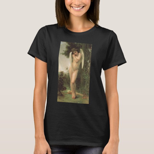 Cupid (Cupidon) Angel Porträtt av Bouguereau T-shirt (Framsida)