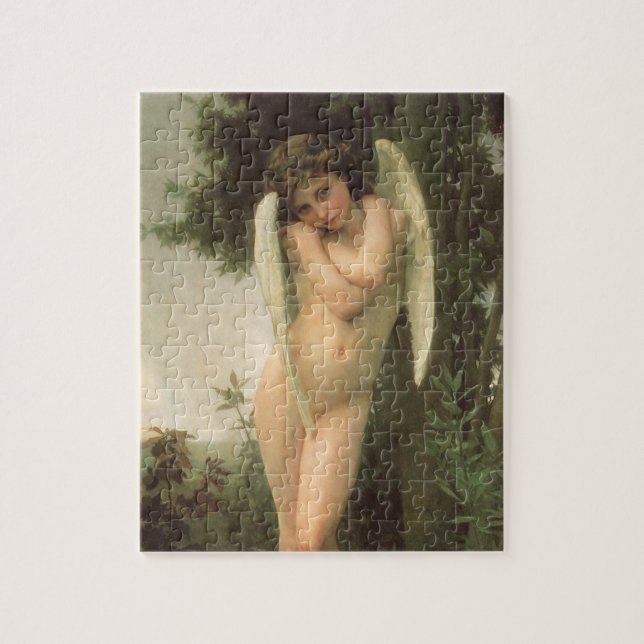 Cupid (Cupidon) Ängelporträtt av Bouguereau Pussel (Vertikal)