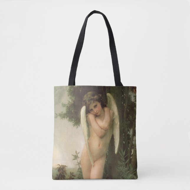 Cupid (Cupidon) Ängelporträtt av Bouguereau Tygkasse (Framsida)