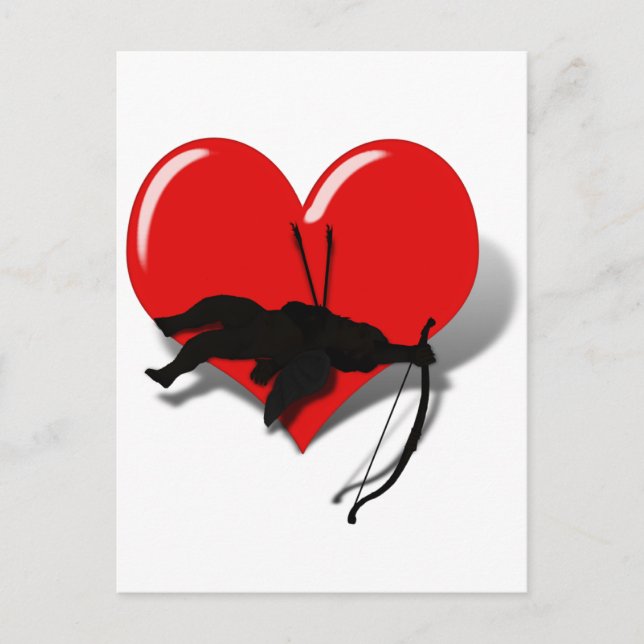 Cupid Down på hans Tur Vykort (Framsida)