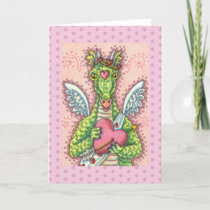 CUPID-DRAGON, HJÄRTA OCH PÄRGFANTASIVVALENTINER HELGKORT