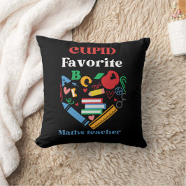 Cupid favorit math-läraren valentines day , kudde