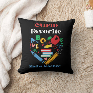 Cupid favorit math-läraren valentines day , kudde