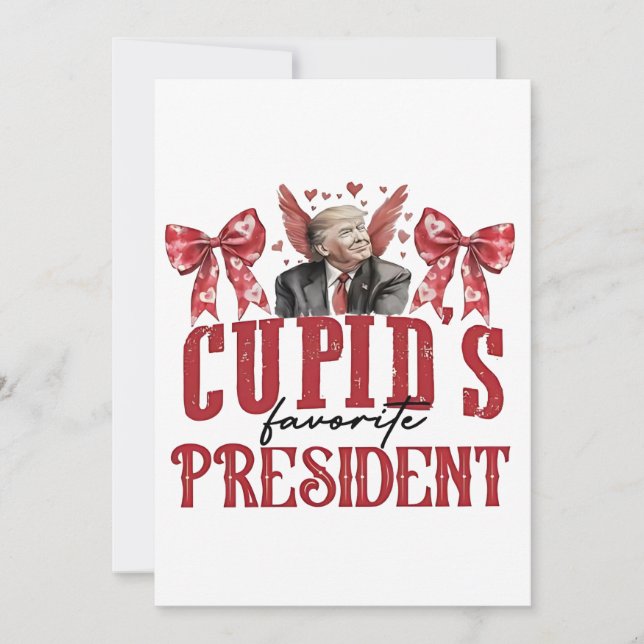 Cupid Favorit President Valentine Trump Julkort (Framsida)