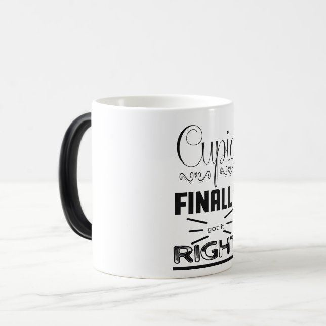 cupid finally got it right magisk mugg (Framsida vänster)