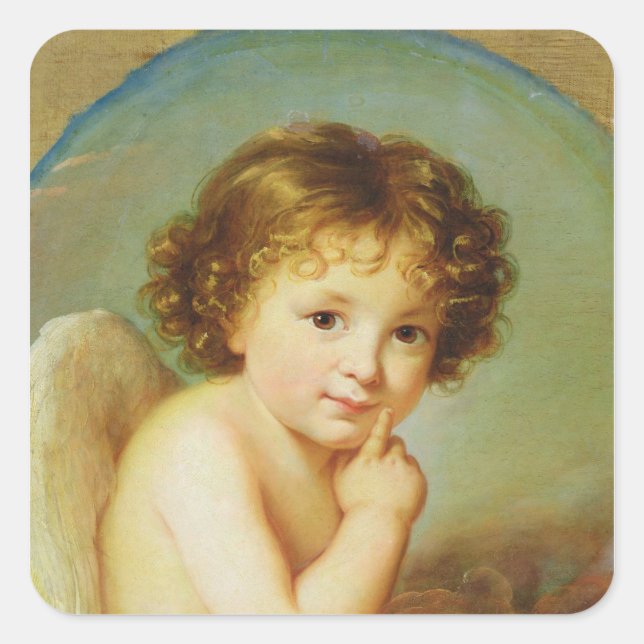 Cupid Fyrkantigt Klistermärke (Framsida)