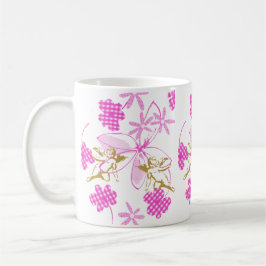 Cupid Gingham blommigt Kaffemugg