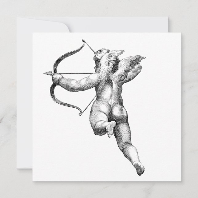 Cupid God vid Kärlek Kort (Framsida)