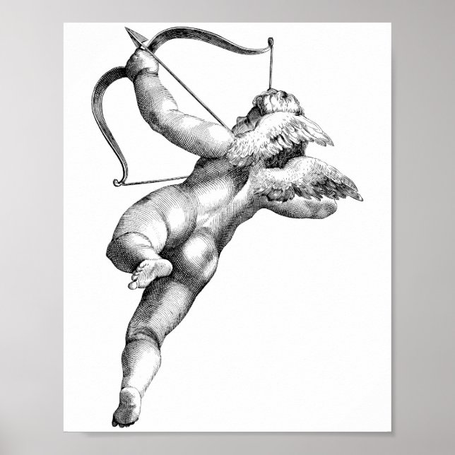 Cupid God vid Kärlek Poster (Framsidan)