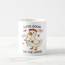 Cupid Goose On The Loose – Söt Valentine-Gås Kaffemugg