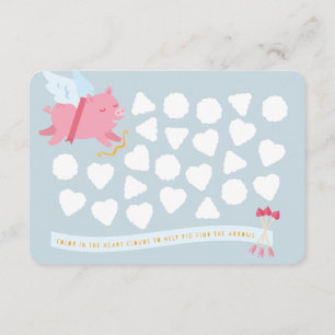 Cupid Gris aktivitetsklassrum Valentine vykort