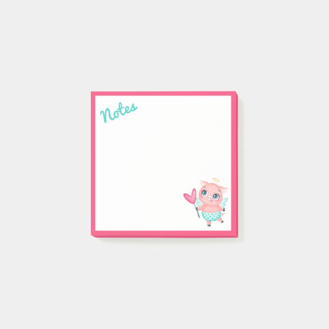 Cupid Gris Post-it Notes Block (Framsida)