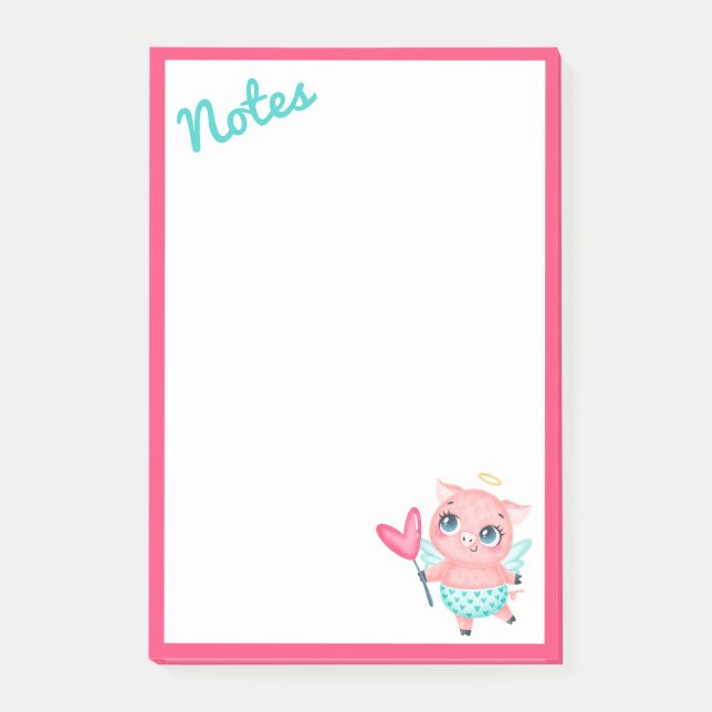 Cupid Gris Post-It Notes Block (Framsida)