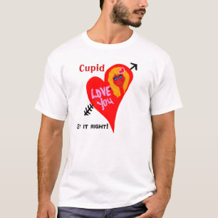 Cupid Hämta Höger Red Heart Blonde Girl Arrow T-shirt