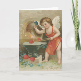 Cupid Heart Anvil Glöm-Me-not-Not Kort