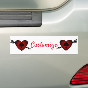 Cupid Heart Black Spade Thunder_Cove Bildekal