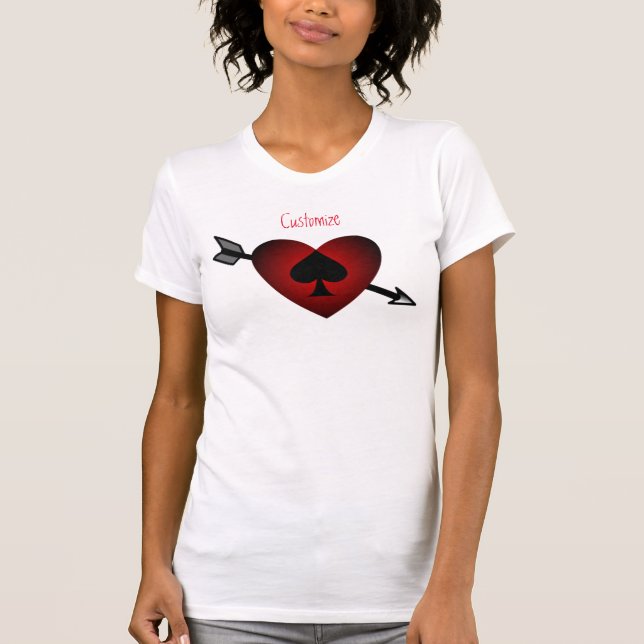 Cupid Heart Black Spade Thunder_Cove T Shirt (Framsida)