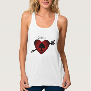 Cupid Heart Black Spade Thunder_Cove-Tanktopet Linne Med Racerback