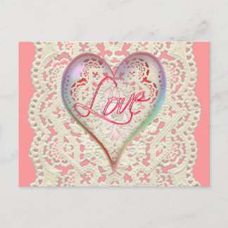 CUPID HEARTS KÄRLEK & SNÖRE by SHARON SHARPE Vykort