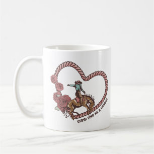 Cupid Hitta mig en Cowboy Kaffemugg
