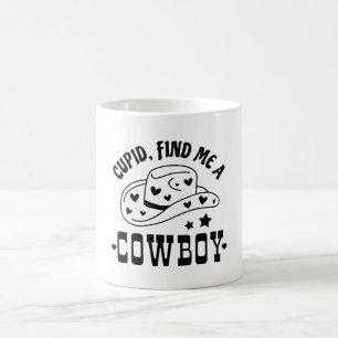 Cupid Hitta mig som en Western cowboy Kaffemugg