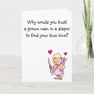 Cupid Humor Valentines day Helgkort