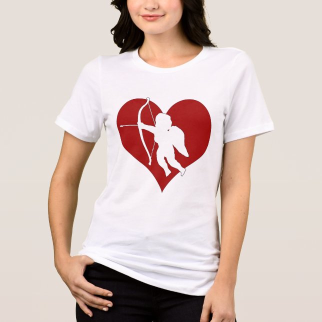 Cupid inuti ett hjärta t shirt (Framsida)