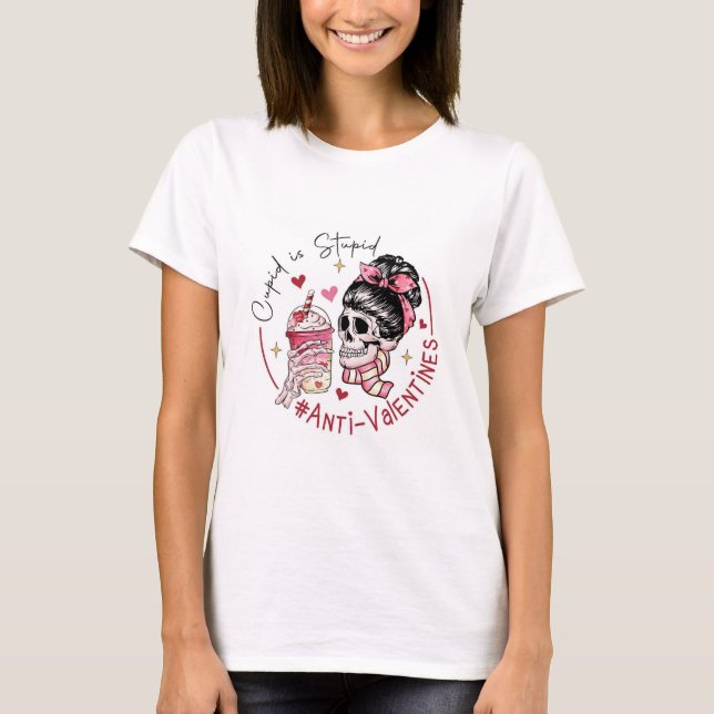 Cupid Is Stupid T-Shirt – Anti-Valentine’s Day Fun (Framsida)