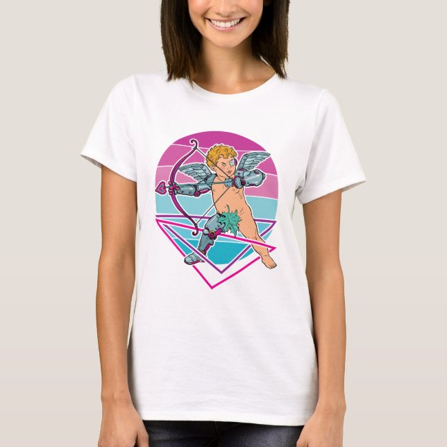 Cupid Japansk cyberpunk Aesthetic Valentines day T Shirt (Framsida)