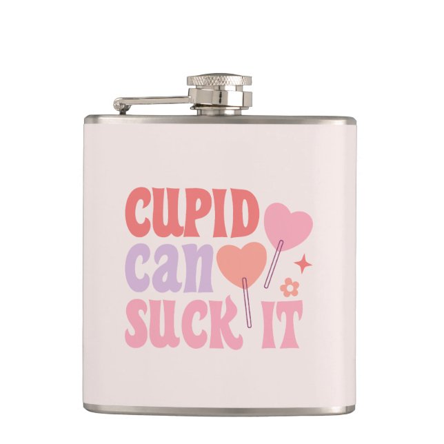 Cupid kan suga det på en rolig hjärtans dagskolv fickplunta (Framsidan)